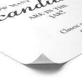 キャンディピンクボウ赤ちゃんシャワーのポスターの数を推測 ポスター (角)