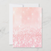 キャンディピンクメイクアップホワイトグリッター16ブライダルシャワー 招待状 (裏面)
