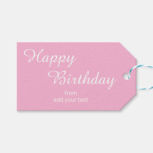 キャンディピンク誕生日ギフトラベル ギフトタグ