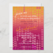 キャンディピンク《写真》ぼけ味スパークル誕生日招待状 招待状 (裏面)