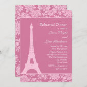 キャンディピンクinパリリハーサルディナー 招待状 (正面/裏面)