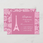 キャンディピンクinパリRSVP 出欠カード (正面/裏面)