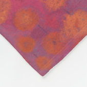キャンディフィールド、抽象芸術フローラルパターン、ピンクオレンジ フリースブランケット (角)