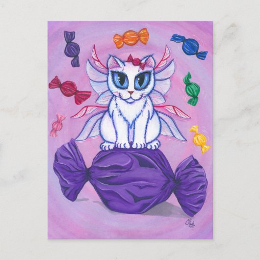 キャンディフェアリー猫懸命キャンディスウィーティハガキ ポストカード (正面)