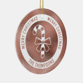 キャンディフェイクケーン – バラゴールドフォイル(実在フォイルではない) セラミックオーナメント (右)