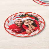 キャンディフレームのYOUR写真カスタム紙コースター ラウンドペーパーコースター (アングル)