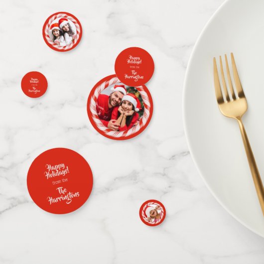 キャンディフレームのYOUR 3枚の写真カスタム文字 コンフェッティ (グループ)