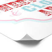 キャンディブースサインカーニバルサーカス誕生日 ポスター (角)