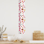 キャンディプリントかわいいベビー成長図 ポスター (キッチン)