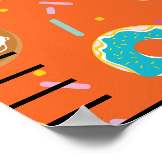 キャンディプリントかわいいベビー成長図 ポスター (角)