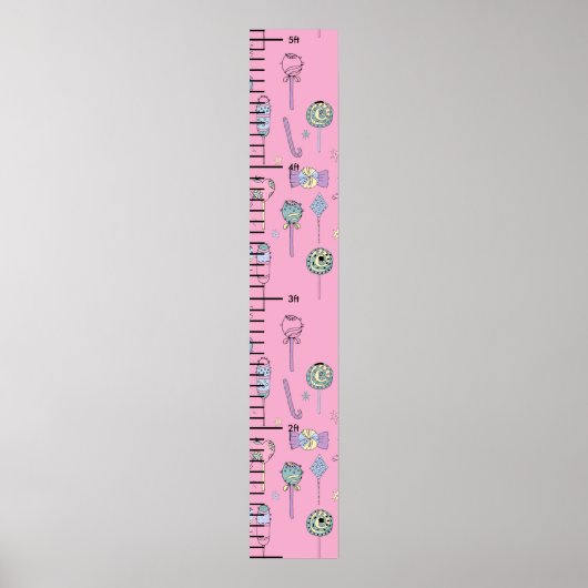 キャンディプリントかわいいベビー成長図 ポスター (正面)