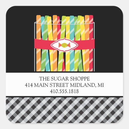 キャンディプロダクトラベルシール スクエアシール (正面)