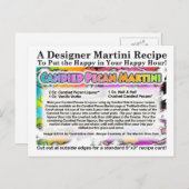 キャンディペカンマルティーニレシピはがき ポストカード (正面/裏面)