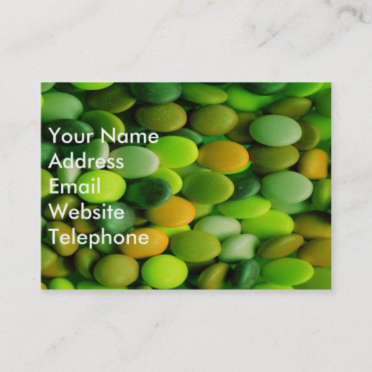 キャンディボタングリーン 名刺 (正面)