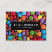 キャンディボタン、スイーツ、ケーキ店、ペストリー店 名刺 (正面)