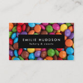 キャンディボタン、スイーツ、ケーキ店、ペストリー店 名刺 (正面)