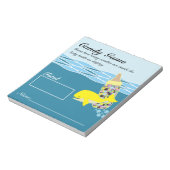 キャンディボトル推測ゲーム， M&M，クジラの赤ちゃんシャワー ノートパッド (回転)