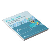 キャンディボトル推測ゲーム, M&M,クジラの赤ちゃんシャワー ノートパッド (アングル)