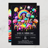 キャンディボヘミアンカスタム誕生日 招待状 (正面/裏面)