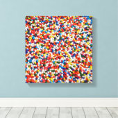 キャンディボール虹の色 キャンバスプリント (インサイチュ (ウッドフロア))