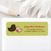 キャンディポップ・アートのダマスクシックベビーシャワー住所 シール (インサイチュ)