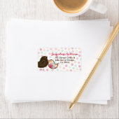 キャンディポップ・アートのダマスクシックベビーシャワー住所 シール (インサイチュ)