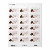 キャンディポップ・アートのダマスクシックベビーシャワー住所 シール (フルシート)