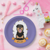 キャンディポートレートロットワイラードグパープルオレンジ ペーパープレート (パーティー)