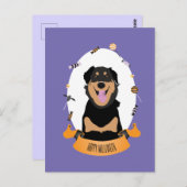 キャンディポートレートロットワイラードグパープルオレンジ ポストカード (正面/裏面)