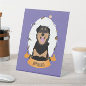 キャンディポートレートロットワイラードグパープルオレンジ 台座サイン (インサイチュ)