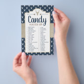 キャンディマッチアップゲーム，ベビーシャワーゲーム チラシ (ハンドル)