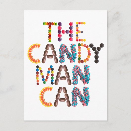 キャンディマン缶 – ハロウィーンを励ます ポストカード (正面)
