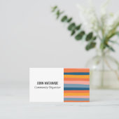 キャンディミニマルストライプリスト手作り 名刺 (スタンド正面)