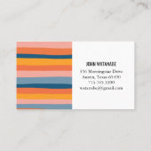 キャンディミニマルストライプリスト手作り 名刺 (裏面)