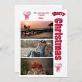 キャンディメリークリスマス&カスタム3写真 シーズンカード (正面/裏面)