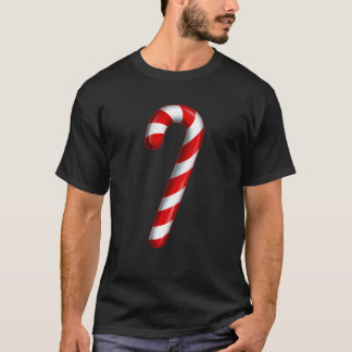 キャンディメリーーとブライト赤と白キャンディ Tシャツ