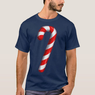 キャンディメリーーとブライト赤と白キャンディ Tシャツ