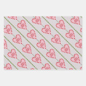 キャンディメリーーの杖と明るい3パックのギフトラップ ラッピングペーパーシート (正面2)