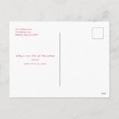 キャンディモダンケインストライプクリスマス写真はがき シーズンポストカード (裏面)