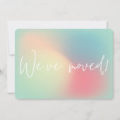 キャンディモダンパステルグラデーショグラデーションン新しいホームムービング 案内状 (正面)