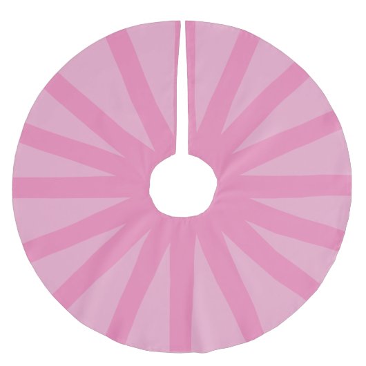 キャンディモダンピンクのクリスマスツリースカート ブラッシュドポリエステルツリースカート (正面)