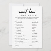 キャンディモダンマッチブライダルシャワーゲームカード 招待状 (正面)