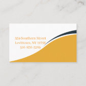 キャンディモダンミニマル手作りオレンジ 名刺 (裏面)