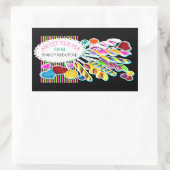 キャンディモノグラムカスタマイズラベル 長方形シール (バッグ)