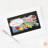 キャンディモノグラムカスタマイズラベル 長方形シール (封筒)