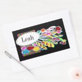 キャンディモノグラムカスタマイズラベル 長方形シール (封筒)