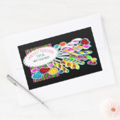 キャンディモノグラムカスタマイズラベル 長方形シール (封筒)