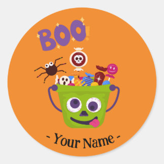 「キャンディモンスターイントレーニング」ハロウィンスタンプ ラウンドシール