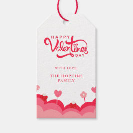 キャンディラブレッド&ピンクハッピーバレンタインデー ギフトタグ