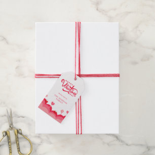 キャンディラブレッド&ピンクハッピーバレンタインデー ギフトタグ